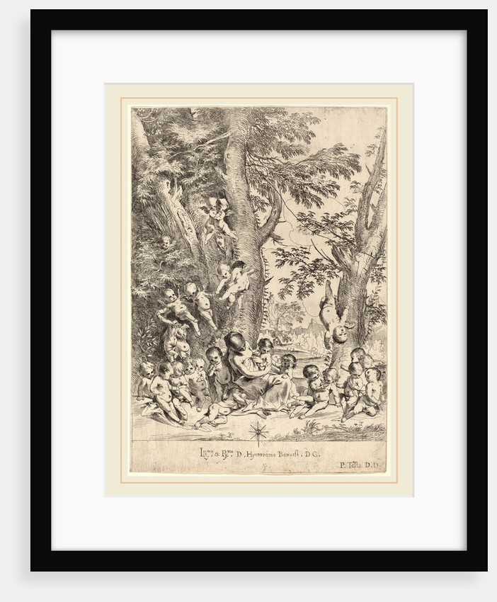 Young Woman, Surrounded by Cupids by Pietro Testa