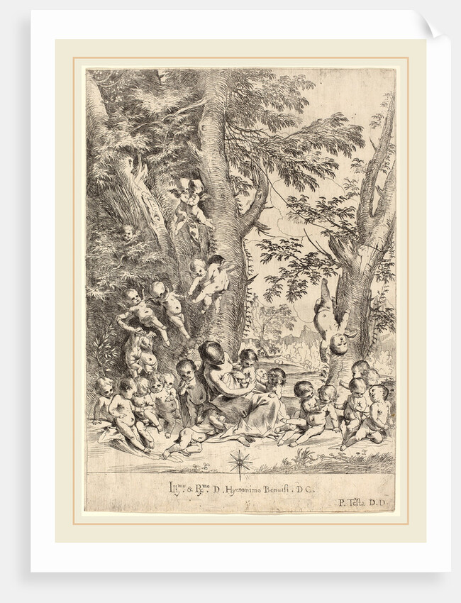 Young Woman, Surrounded by Cupids by Pietro Testa