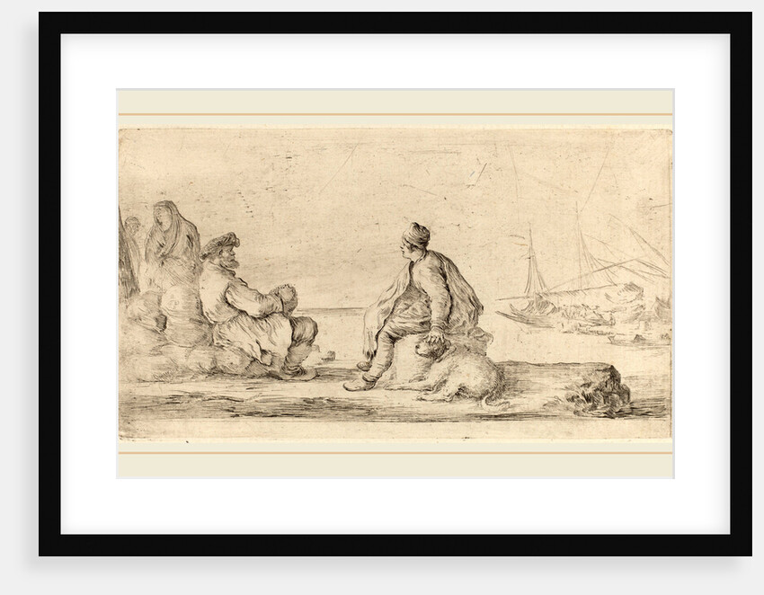 Sailors Seated on a Bank by Stefano Della Bella