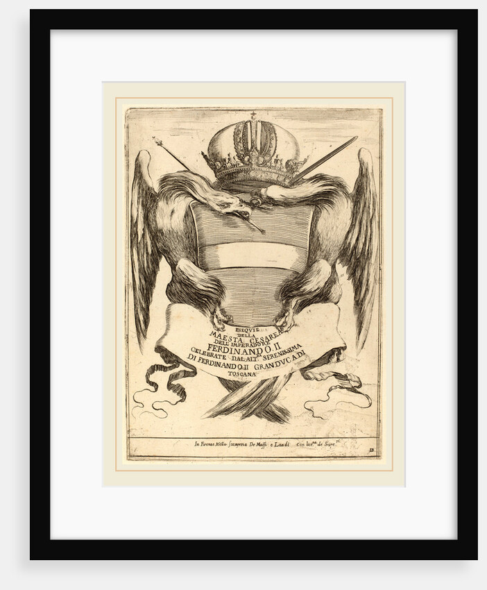 Arms with a Dedication to Grand Duke Ferdinand II by Stefano Della Bella