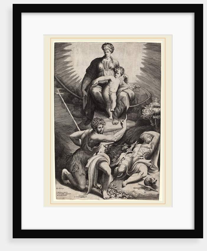 The Vision of St. Jerome by Giulio Bonasone