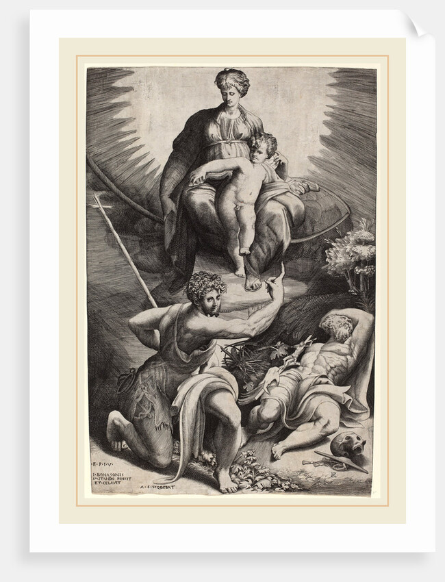 The Vision of St. Jerome by Giulio Bonasone