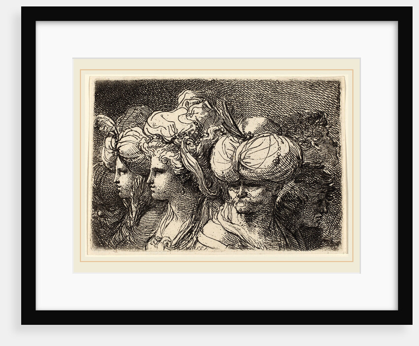 Six Heads, a Turk in Front by Gaetano Gandolfi