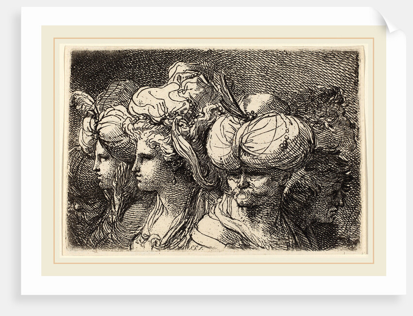 Six Heads, a Turk in Front by Gaetano Gandolfi