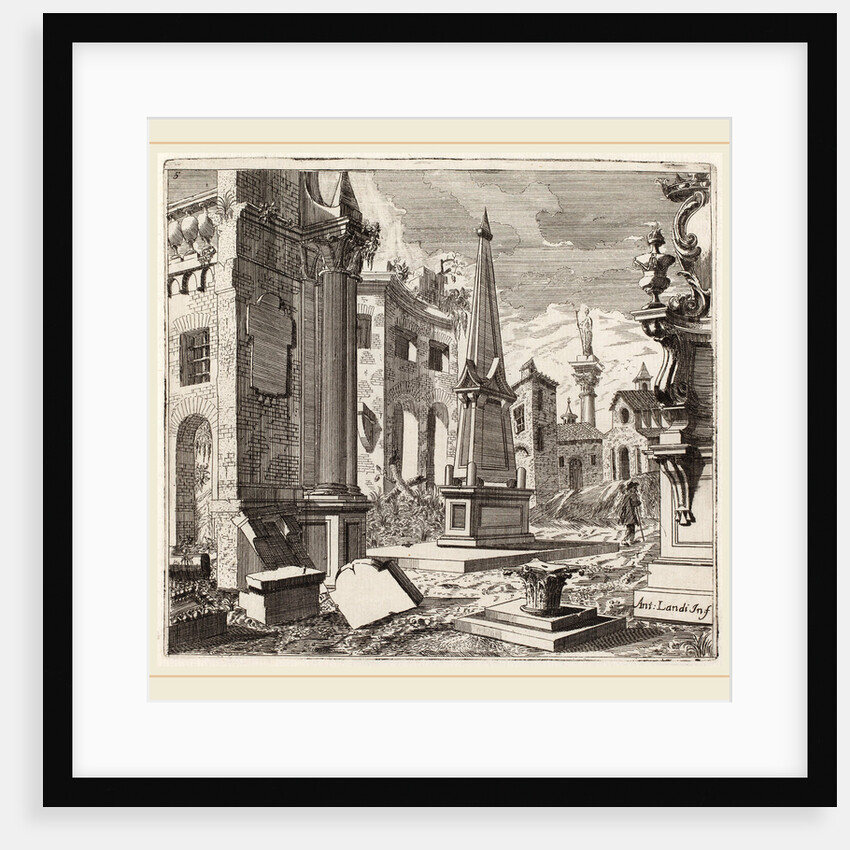 Fantastic Townscape with Ruins, before 1753 by Giuseppe Antonio Landi
