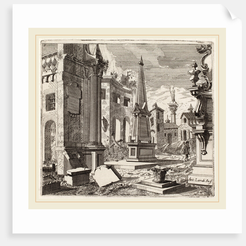 Fantastic Townscape with Ruins, before 1753 by Giuseppe Antonio Landi