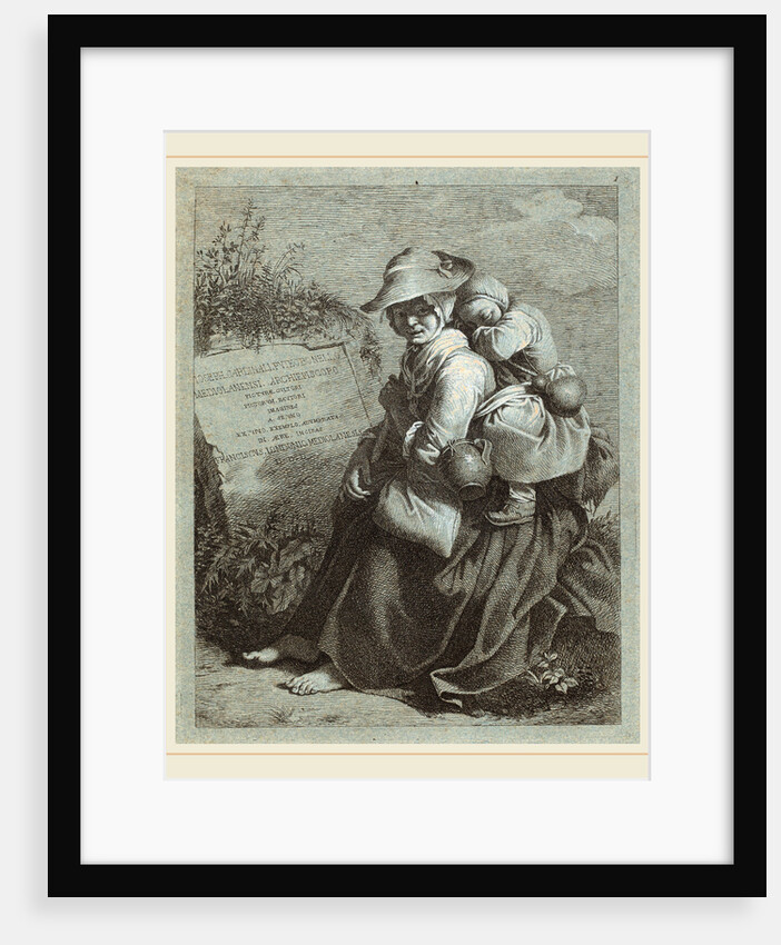 Seated Peasant Woman with Sleeping Child by Francesco Londonio