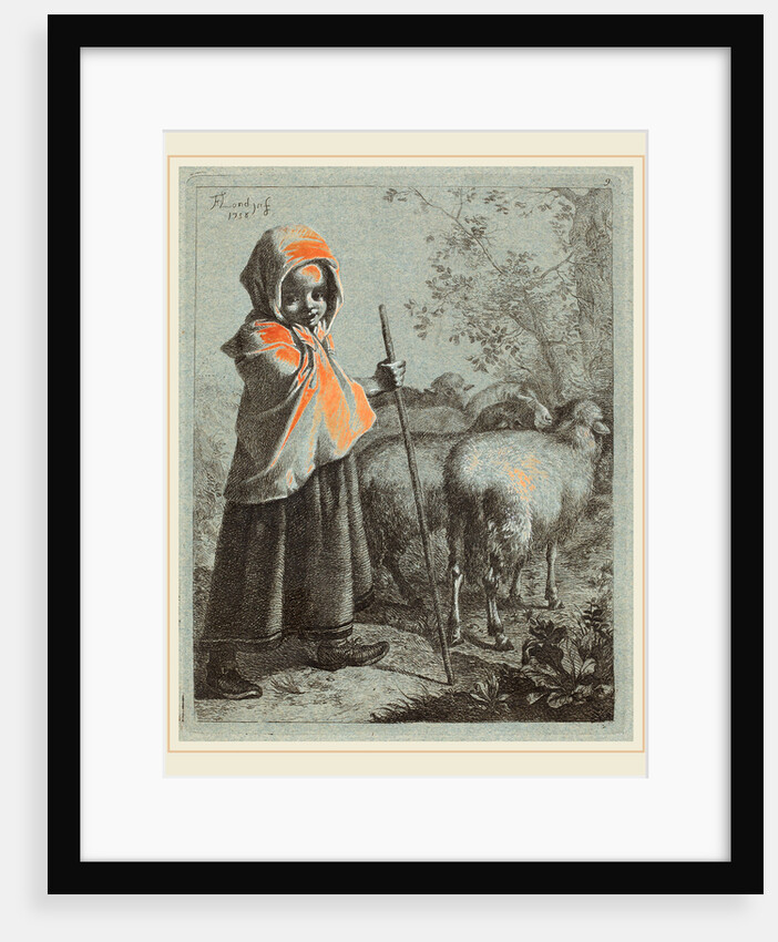 Child Shepherdess with Flock, 1758 by Francesco Londonio
