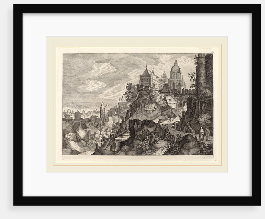 Rocky Landscape in Bohemia by Aegidius Sadeler II