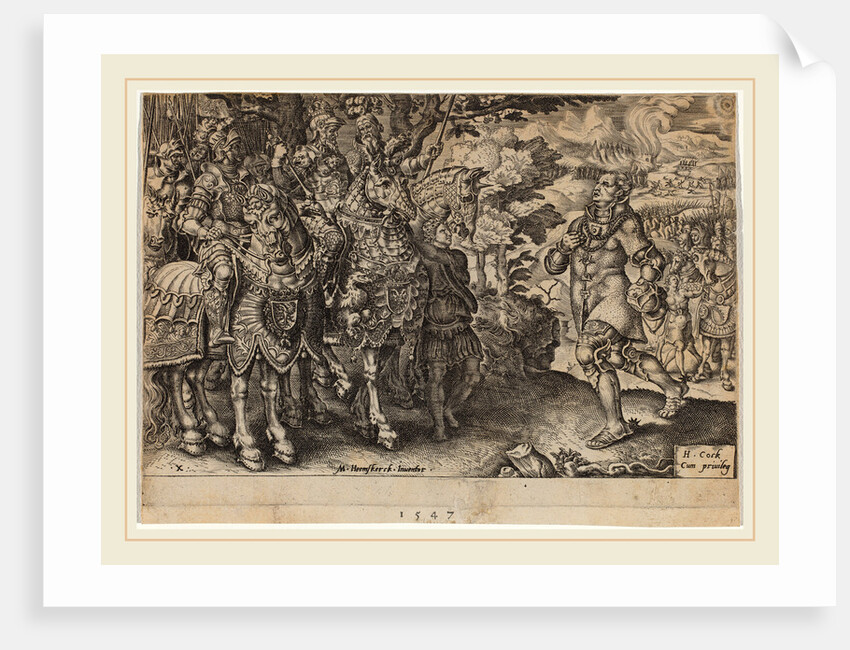 Surrender of Duke of Saxony, Victories of Charles V, Netherlandish, 1547 by Dirck Volckertz Coornhert