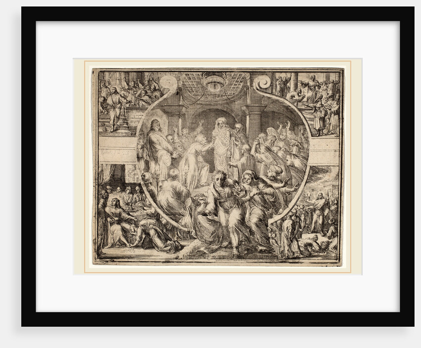 Raising of Lazarus with Scenes from the Life of Christ by Romeyn de Hooghe