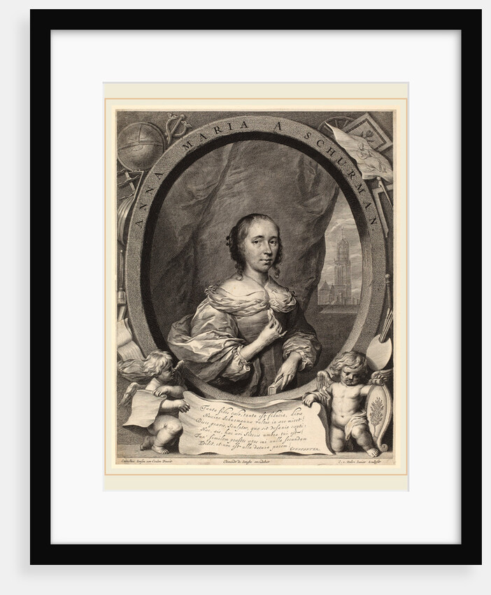 Anna Maria van Schurman, Dutch, c. 1650 by Cornelis van Dalen the Younger