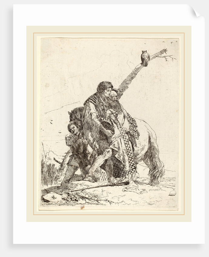 Youth, Sage, and Attendant with Horse by Giovanni Battista Tiepolo