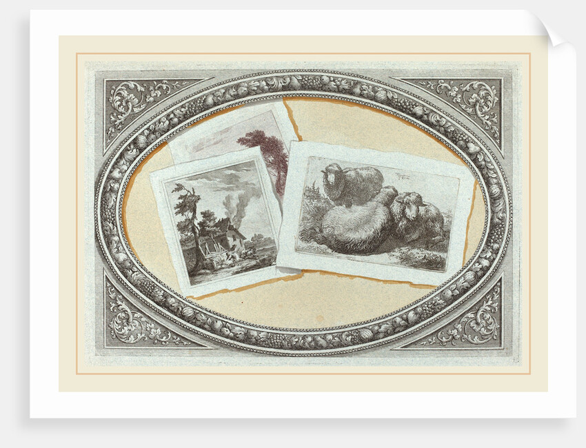 Trompe l'Oeil: Landscapes and Sheep by Anonymous