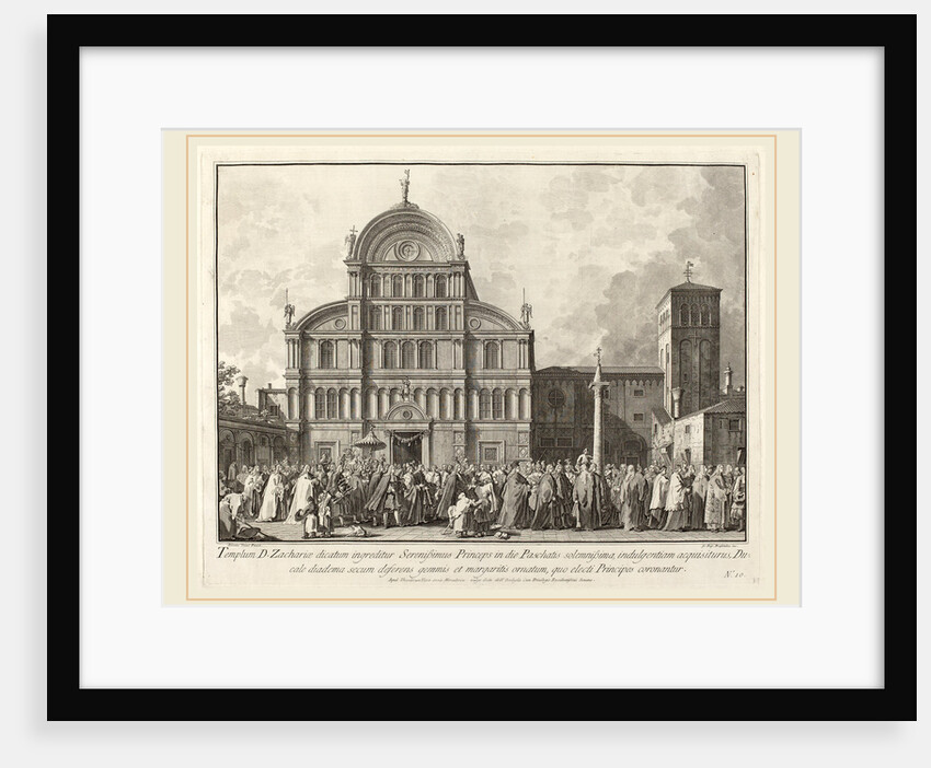 Visit of the Doge to San Zaccaria on Easter Day by Giovanni Battista Brustolon