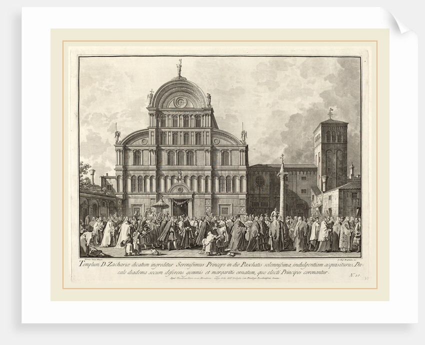 Visit of the Doge to San Zaccaria on Easter Day by Giovanni Battista Brustolon