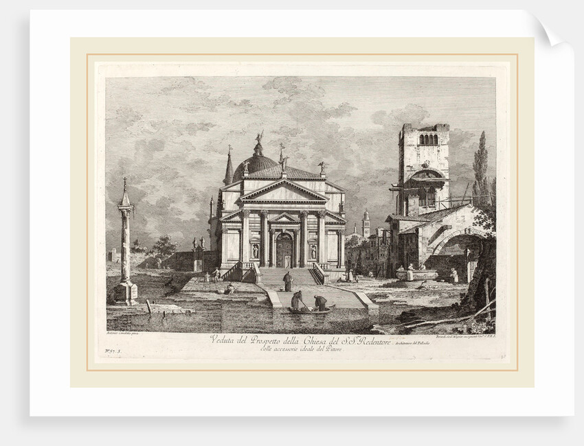 Veduta del Prospetto della Chiesa del SS. Redentore, 1742 by Fabio Berardi