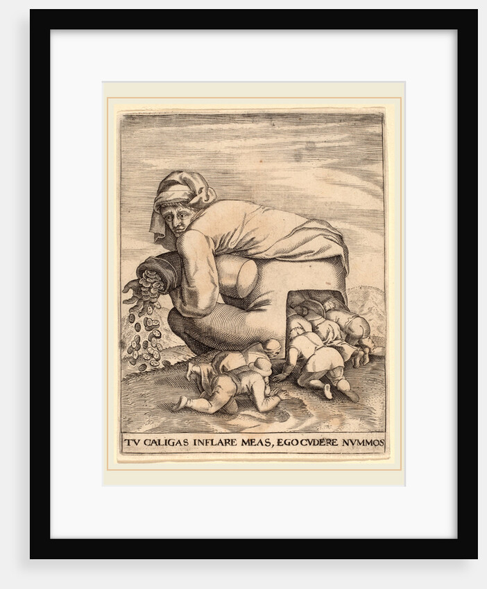 The Man with the Moneybag and His Flatterers by Jan Theodor de Bry