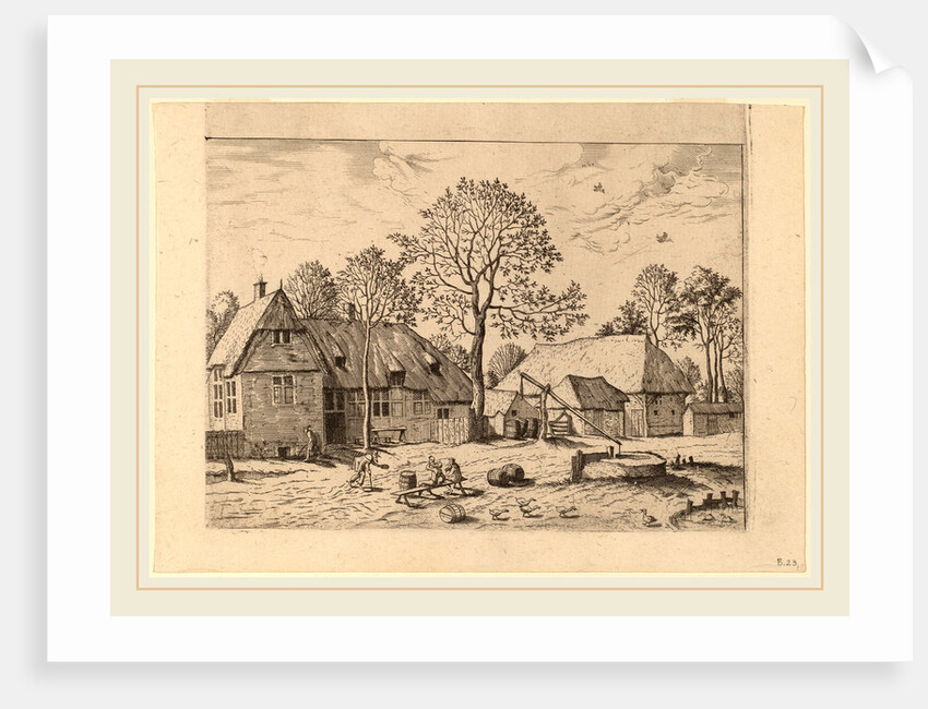 Farms with Draw Well by Johannes and Lucas van Doetechum