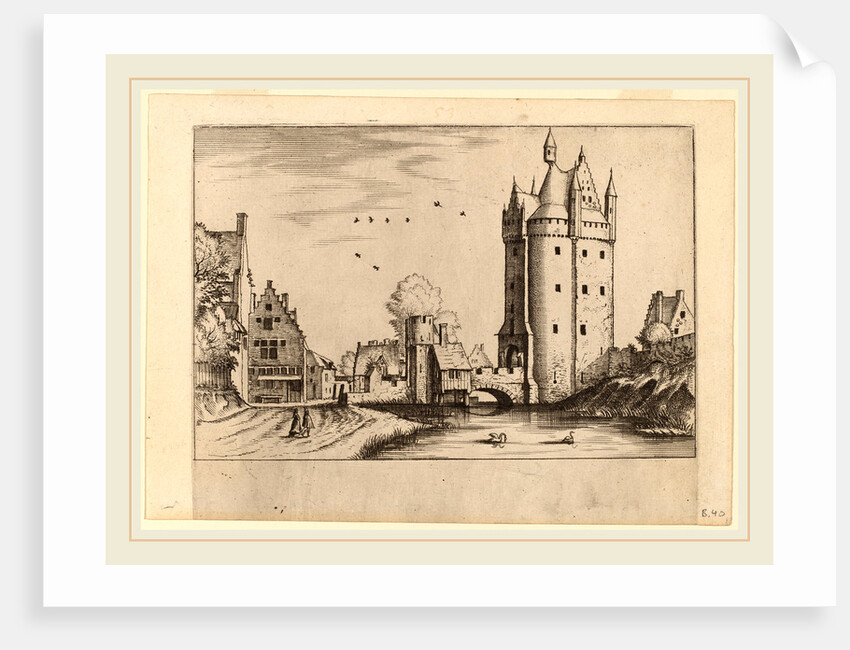 Town Gate with Country Houses by Johannes van Doetechum the Elder and Lucas van Doetechum