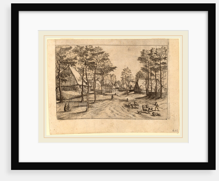 Village Street by Johannes van Doetechum the Elder and Lucas van Doetechum