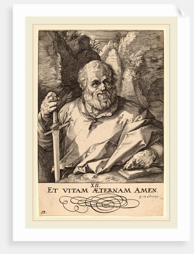Saint Matthias, probably 1589 by Hendrik Goltzius