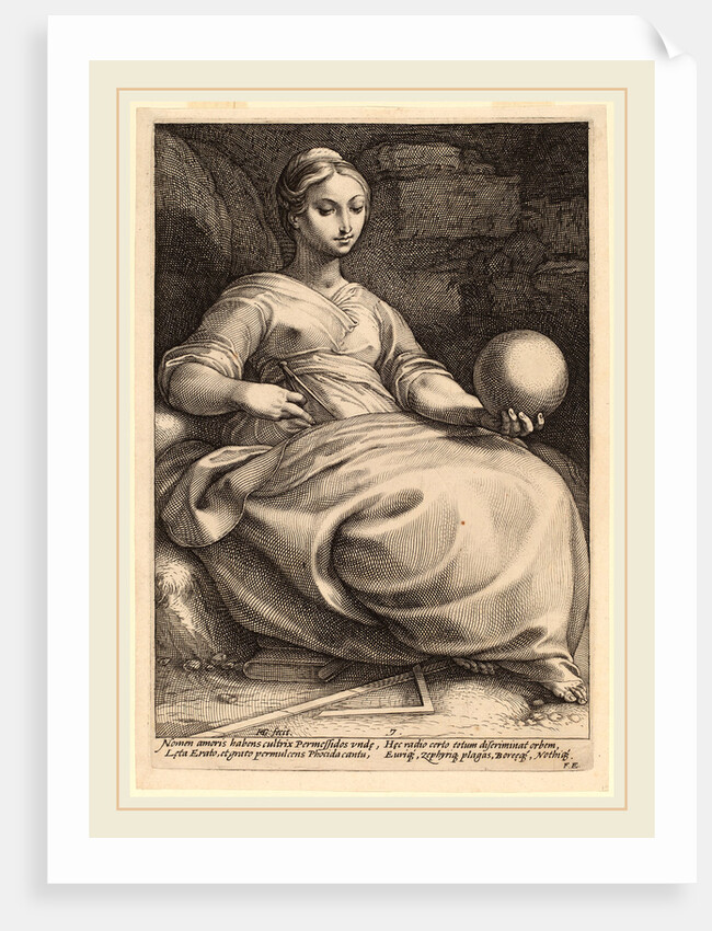 Erato, probably 1592 by Hendrik Goltzius