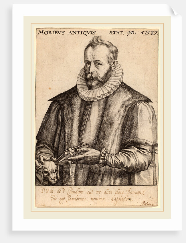 Justus Lipsius, 1587 by Hendrik Goltzius