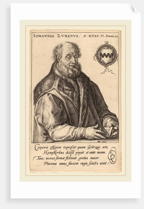 Johannes Zurenus, 1590 by Hendrik Goltzius