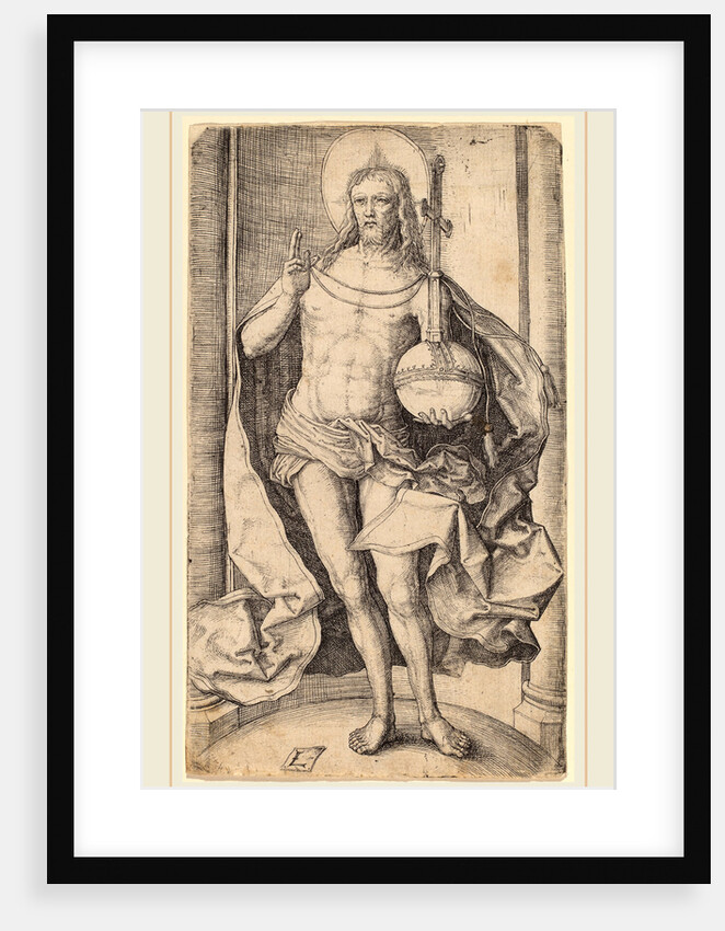 The Savior Standing with the Globe and Cross in His Left Hand, c. 1510 by Lucas van Leyden