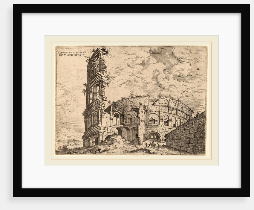 View of the Colosseum, probably 1550 by Hieronymus Cock