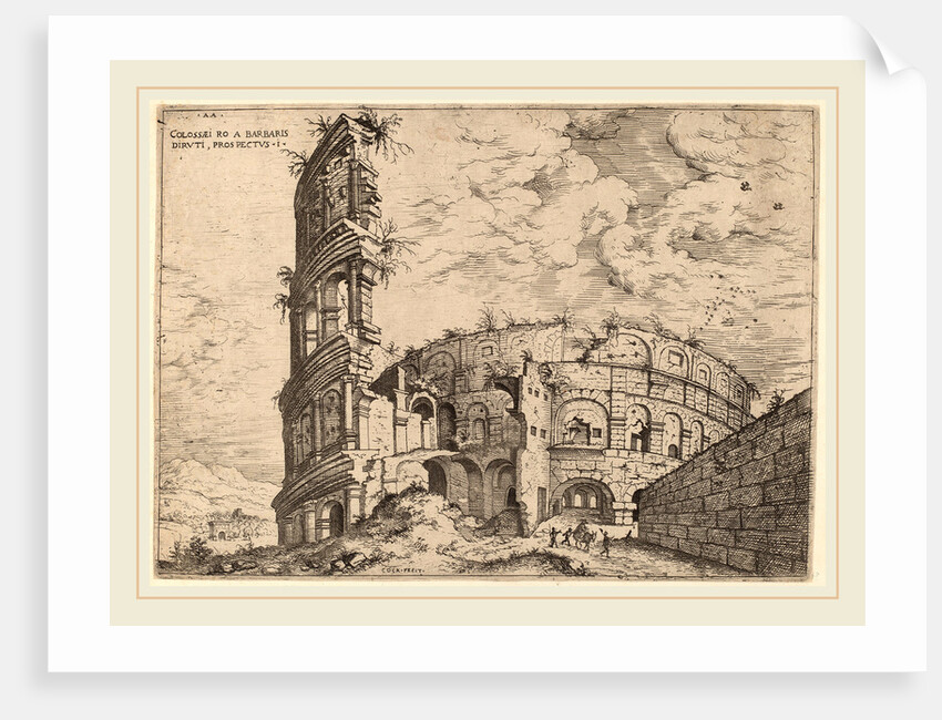 View of the Colosseum, probably 1550 by Hieronymus Cock