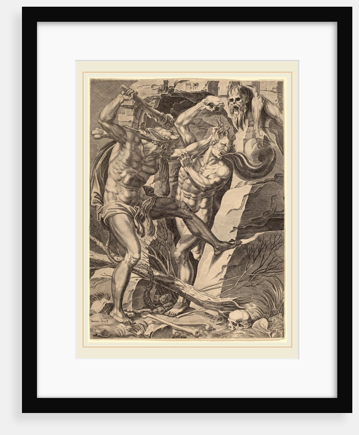 Hercules Killing Cacus, 1554 by Dirck Volckertz Coornhert