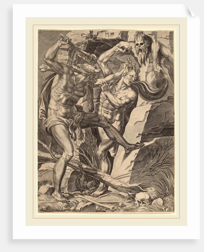 Hercules Killing Cacus, 1554 by Dirck Volckertz Coornhert