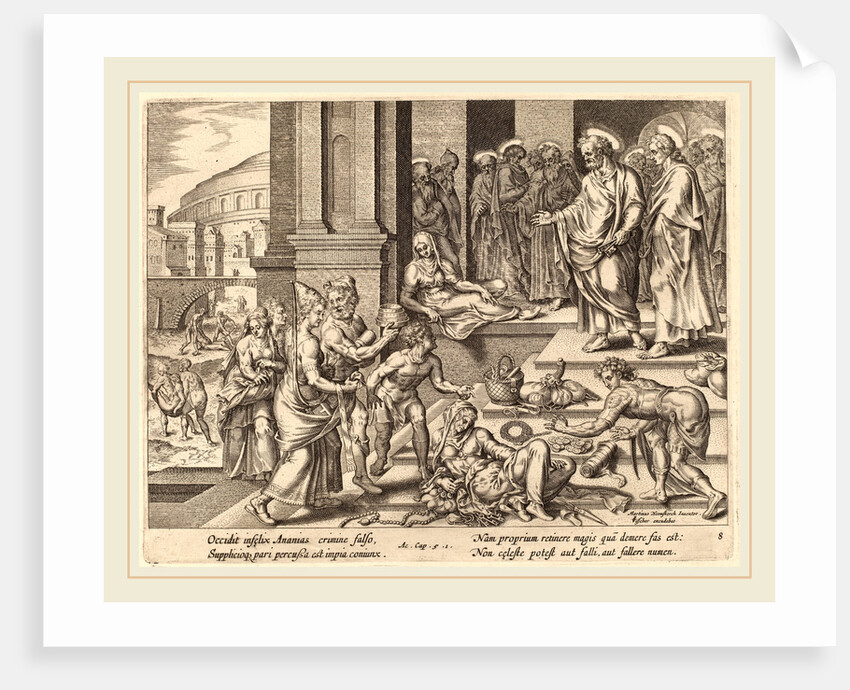 The Deaths of Ananias and Sapphira by Philip Galle