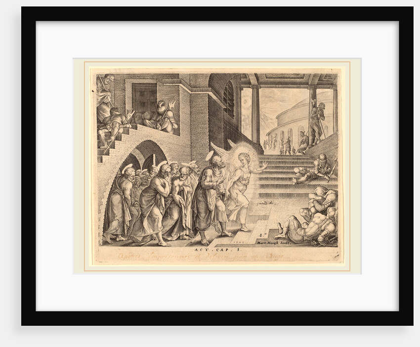 The Apostles Delivered from Prison by an Angel by Philip Galle