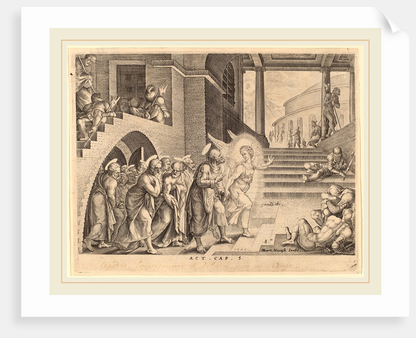 The Apostles Delivered from Prison by an Angel by Philip Galle