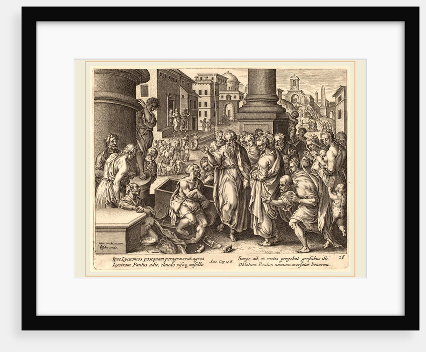 Saint Paul Heals the Lame Man at Lystra by Philip Galle
