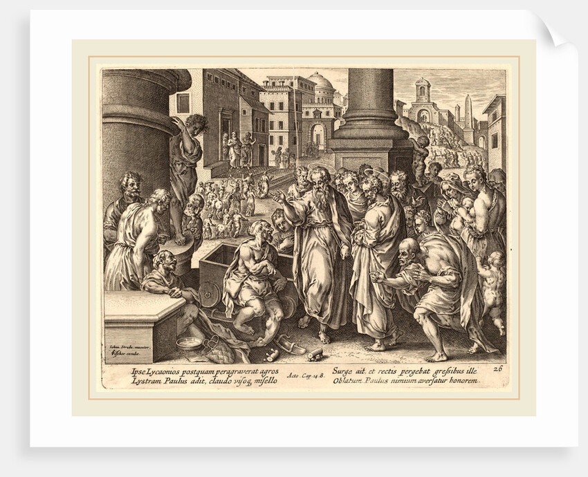 Saint Paul Heals the Lame Man at Lystra by Philip Galle