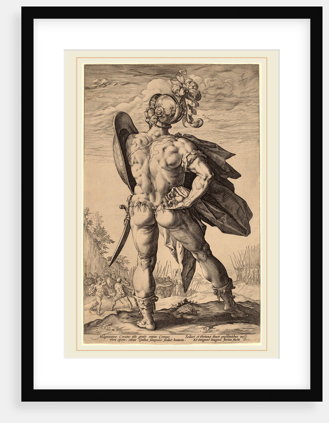 Marcus Valerius Corvus, probably 1586 by Hendrik Goltzius