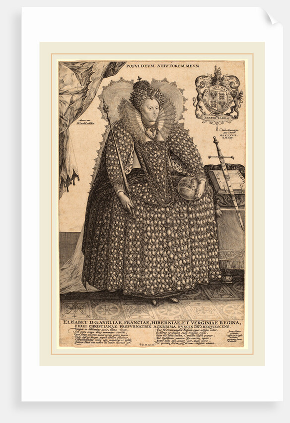 Elizabeth, Queen of England by Crispijn de Passe I