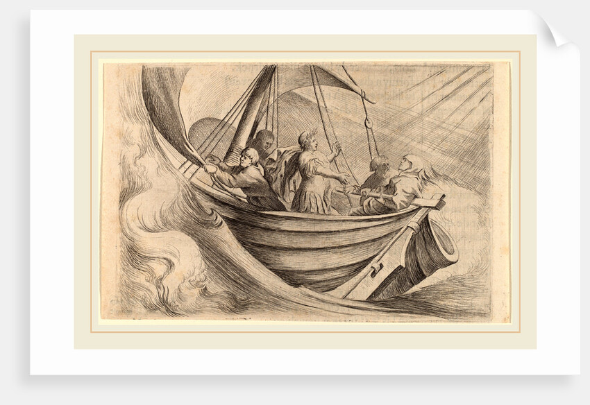 Caesar Crossing Stormy Seas, 1634 by Willem Basse