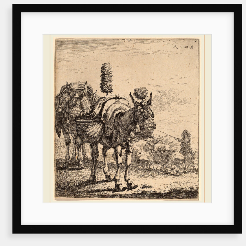 Two Mules by Karel Dujardin