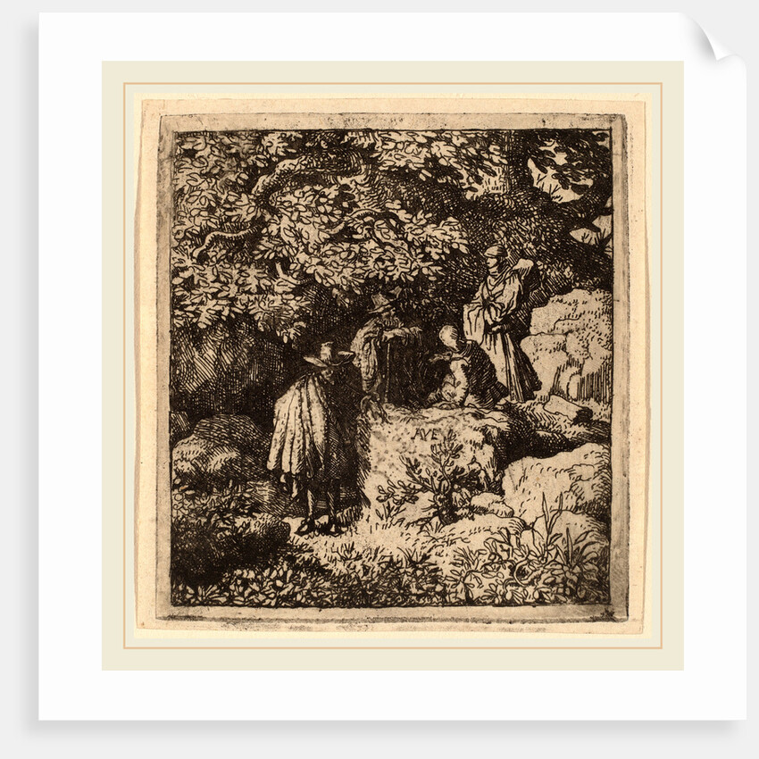 Four Figures under a Tree by Allart van Everdingen