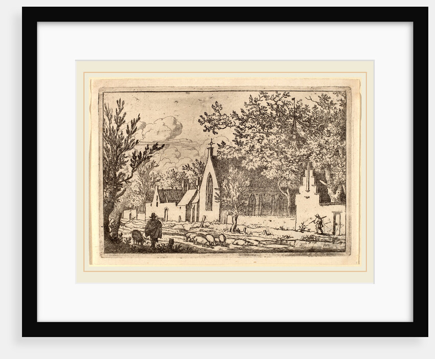 Swine Herd near a Chapel by Allart van Everdingen