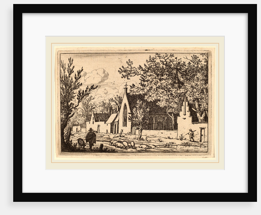 Swine Herd near a Chapel by Allart van Everdingen