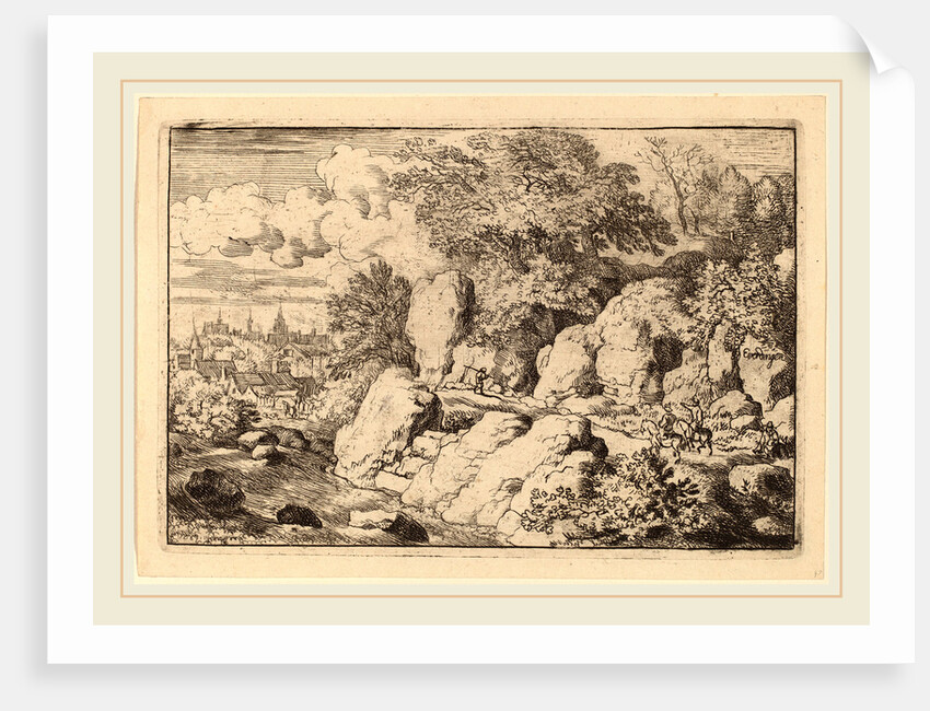 Two Horsemen on a Rocky Path by Allart van Everdingen