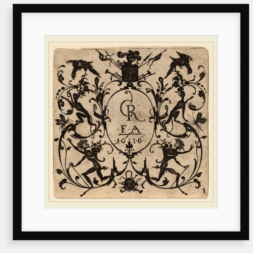 Ornament with Grotesque, 1616 by Master CR