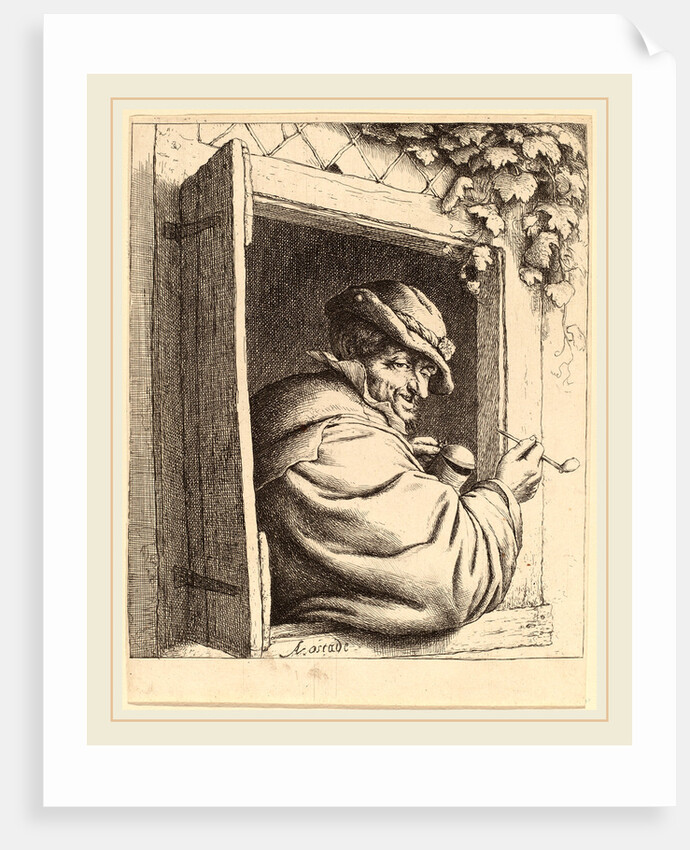 Smoker at a Window, probably 1667 by Adriaen van Ostade