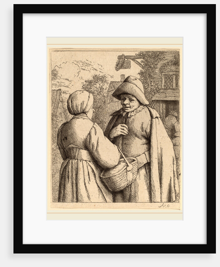 Man and Woman Conversing, probably 1673 by Adriaen van Ostade